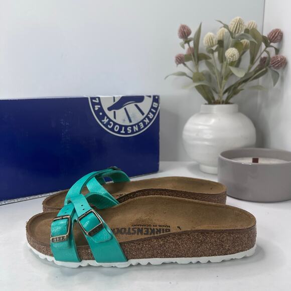 Birkenstock Almere II Burko Flor Sandals Graceful Emerald Women's 4/EU 35 - Picture 5 of 10